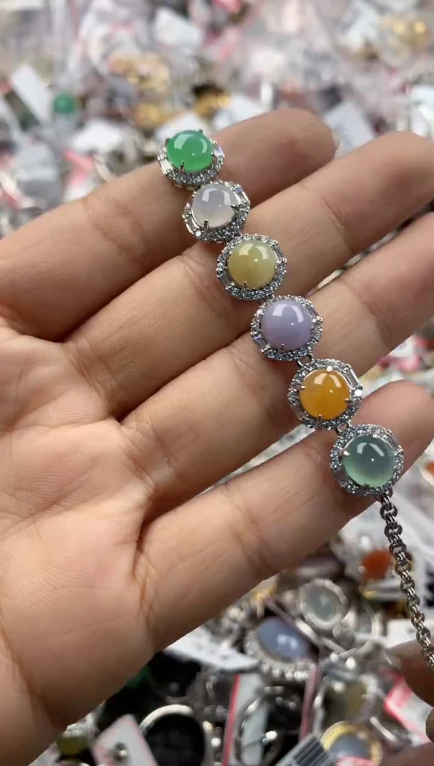 银S925镶嵌戒指翡翠15              2