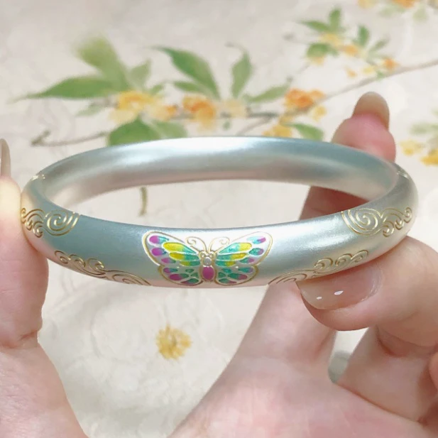 手镯 蝴蝶祥云珐琅彩0360