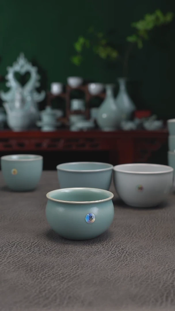 8号天青缸杯微瑕简包~帆