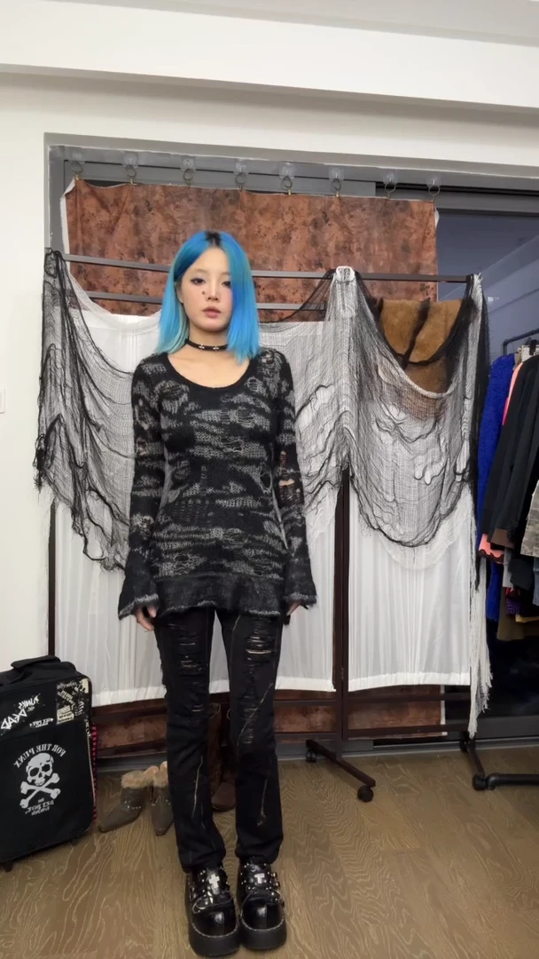 破洞毛衣288 古着微瑕 no退换