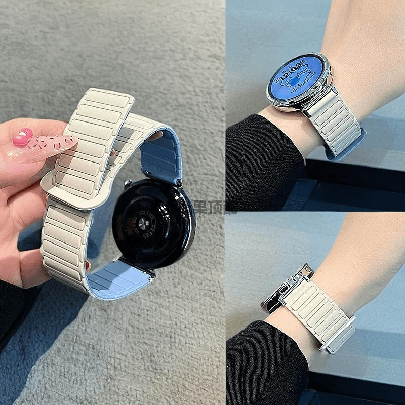 适用华为gt6表带gt5手表watch5液态硅胶磁吸gt4女款gt3运动fit4男
