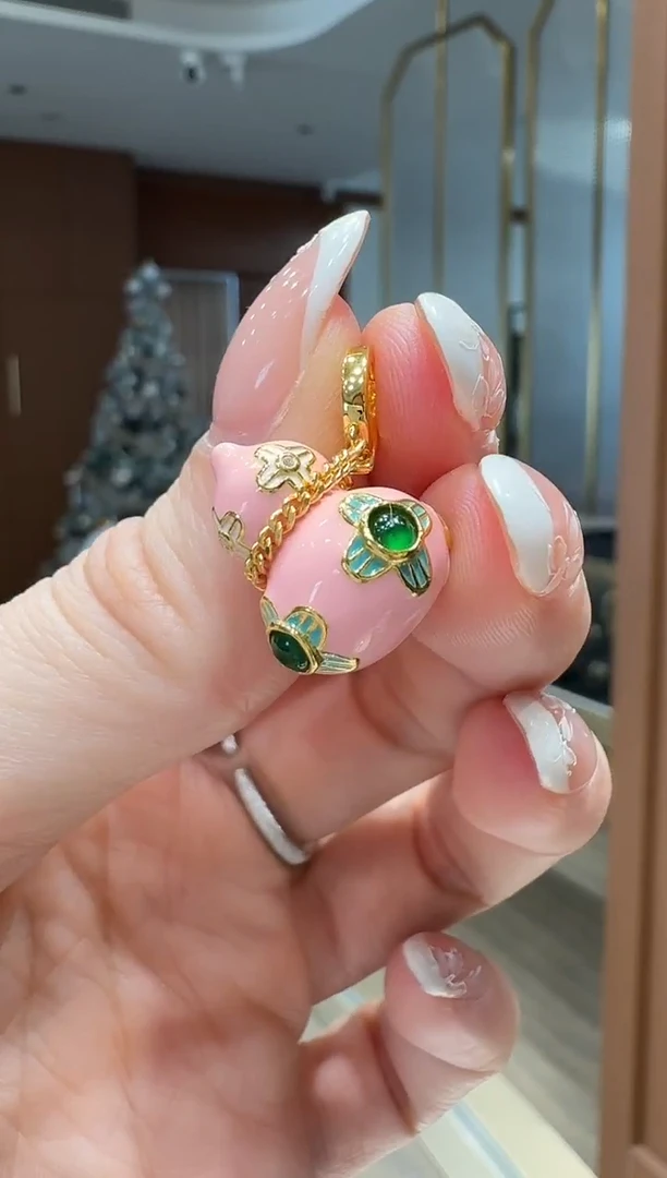 吊坠(不含链)银S925镶嵌翡翠吊坠