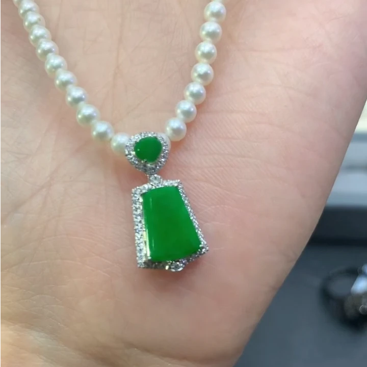 翡翠吊坠(不含链)18K金镶嵌a25多样性一件发货-108