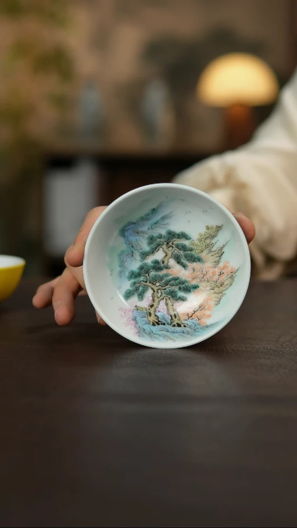 杯景德镇陶瓷杯碗柴烧多人