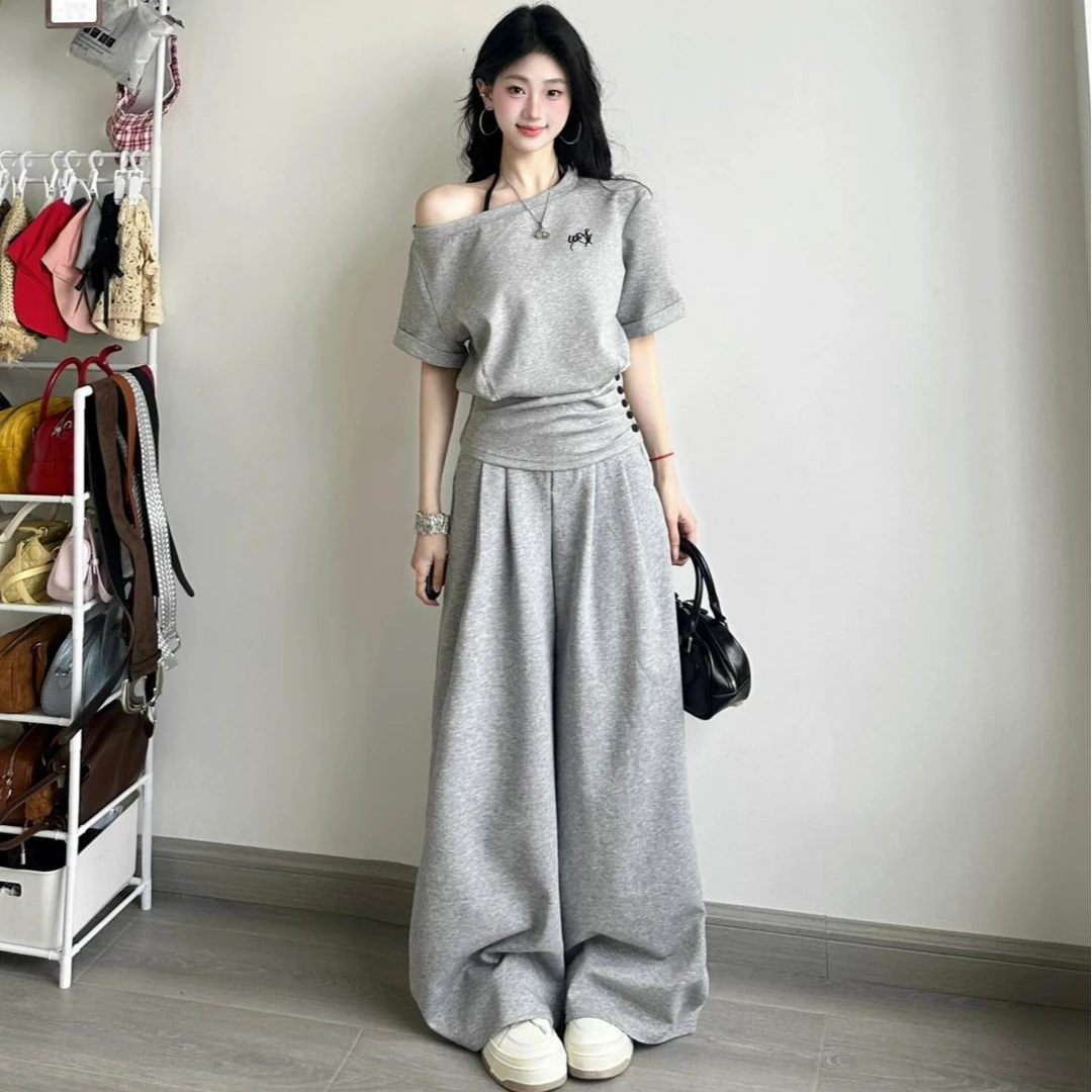 小个子套头短袖宽松夏季直筒休闲风气质时尚显瘦圆领连衣裙