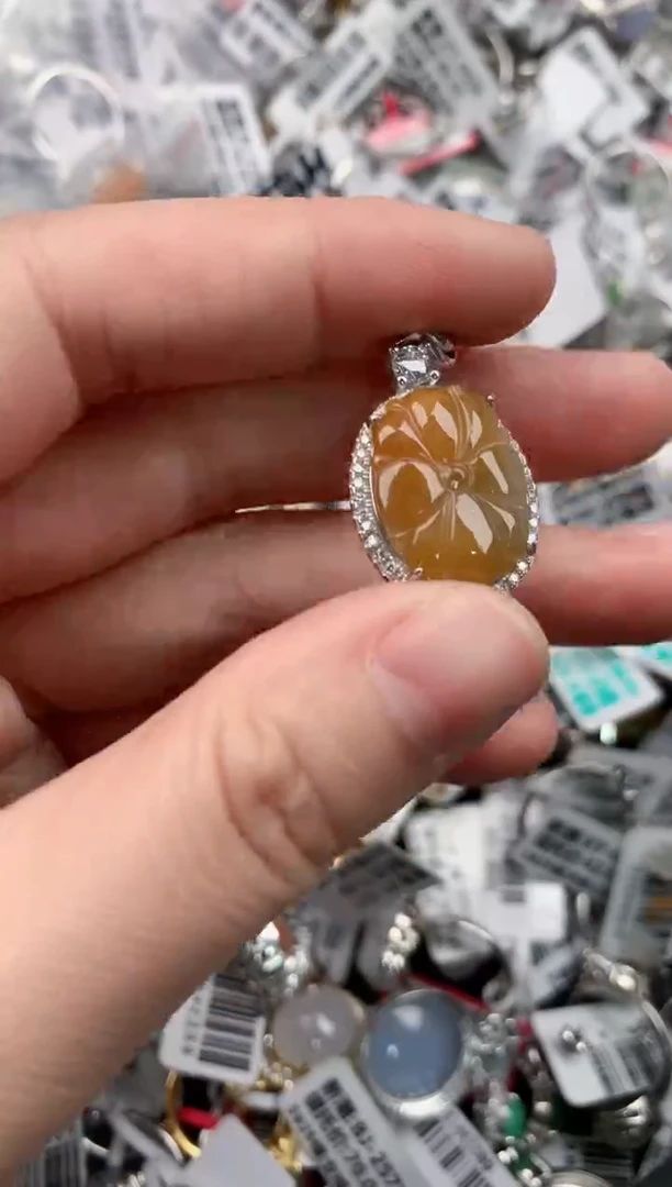 银S925镶嵌戒指翡翠444      6