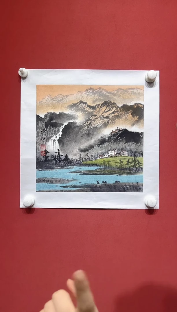 国画宋轲-1平尺-彩墨山水