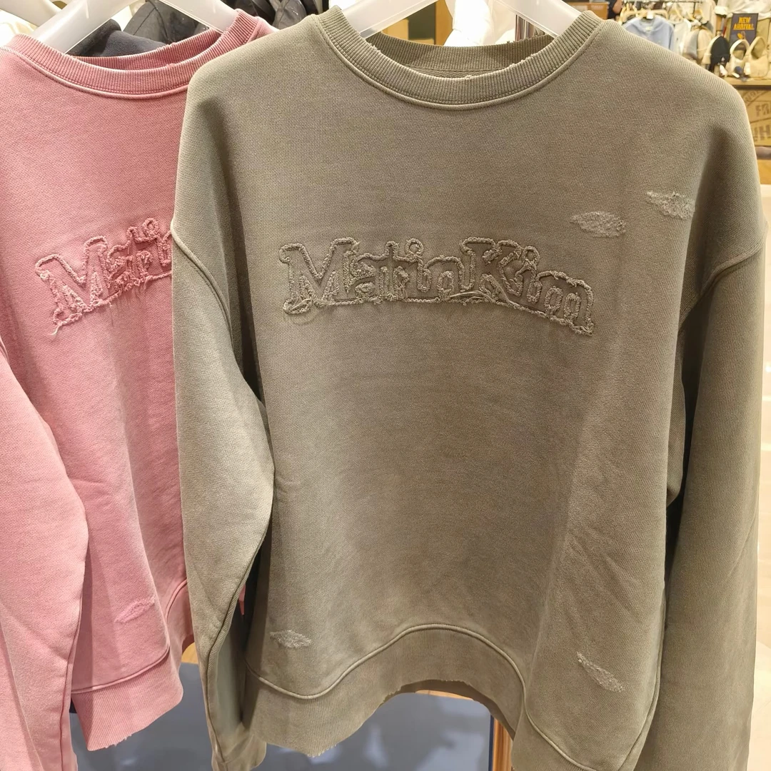 MATIN KIM韩国专柜男女同款卫衣圆领休闲长袖百搭潮牌上衣