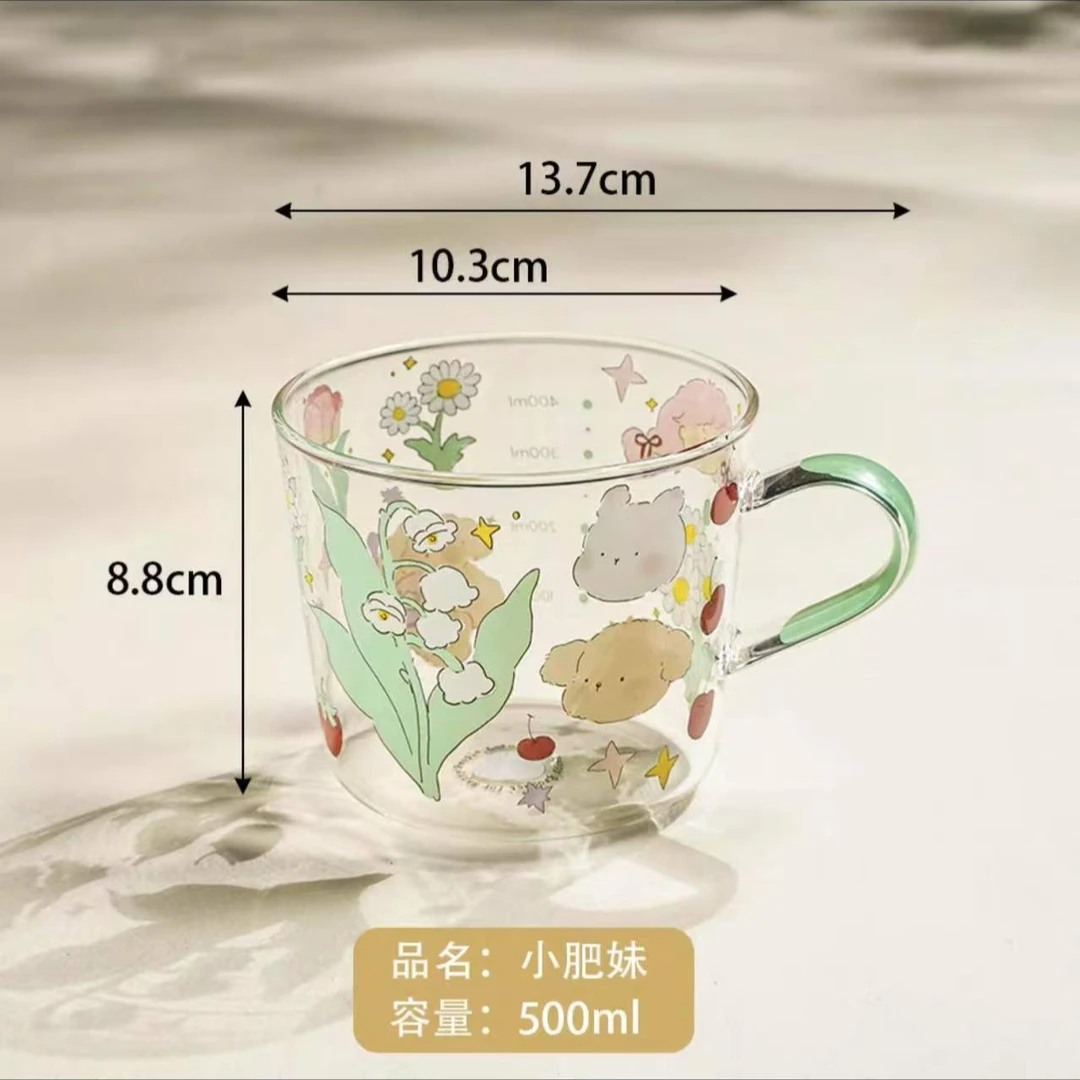 M187 玻璃早餐杯小肥妹