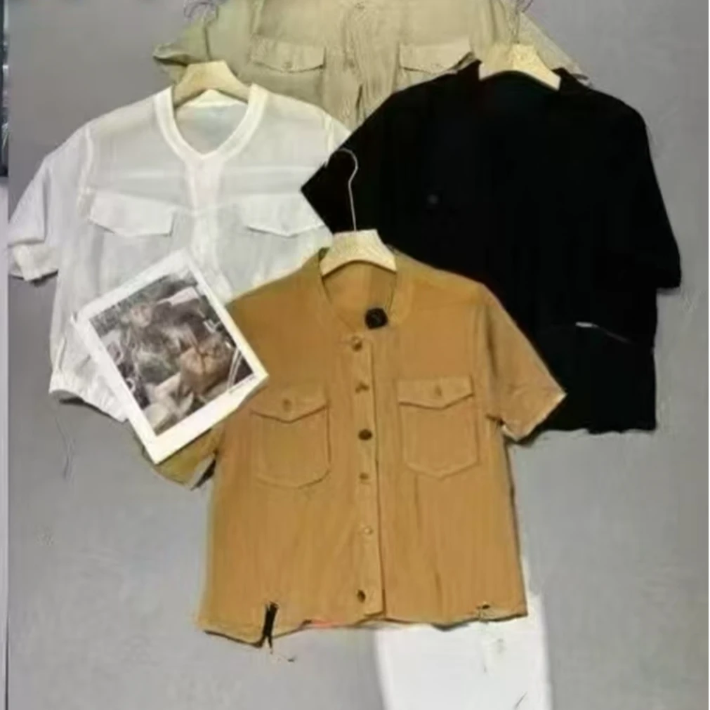 【锦衣服饰】WZ 3798韩版简约净色百搭短袖小清新小衫