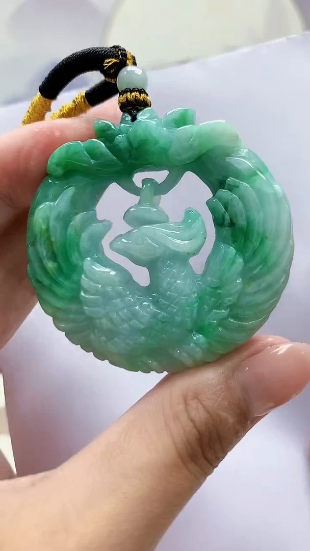 未镶嵌定制翡翠5060MM-毛货挂件25