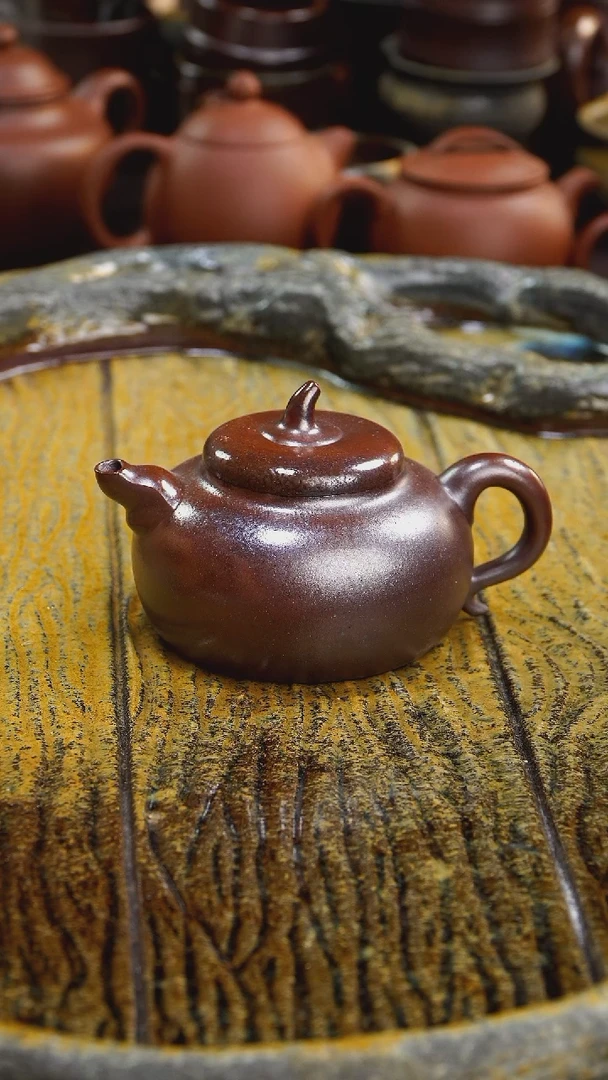 茶壶紫砂零化工釉，天然灰落