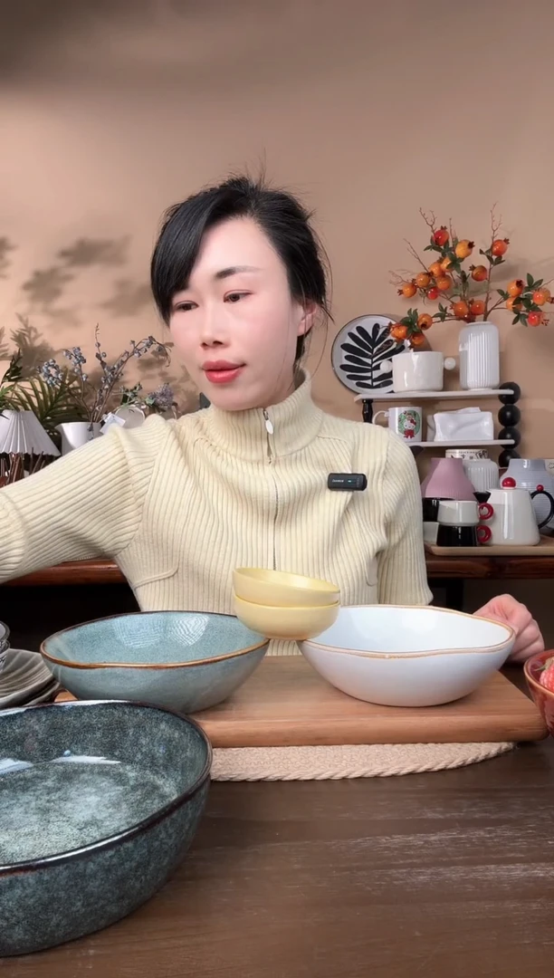 【闪购商品】瓷片7英寸异形窑变碗2只微瑕