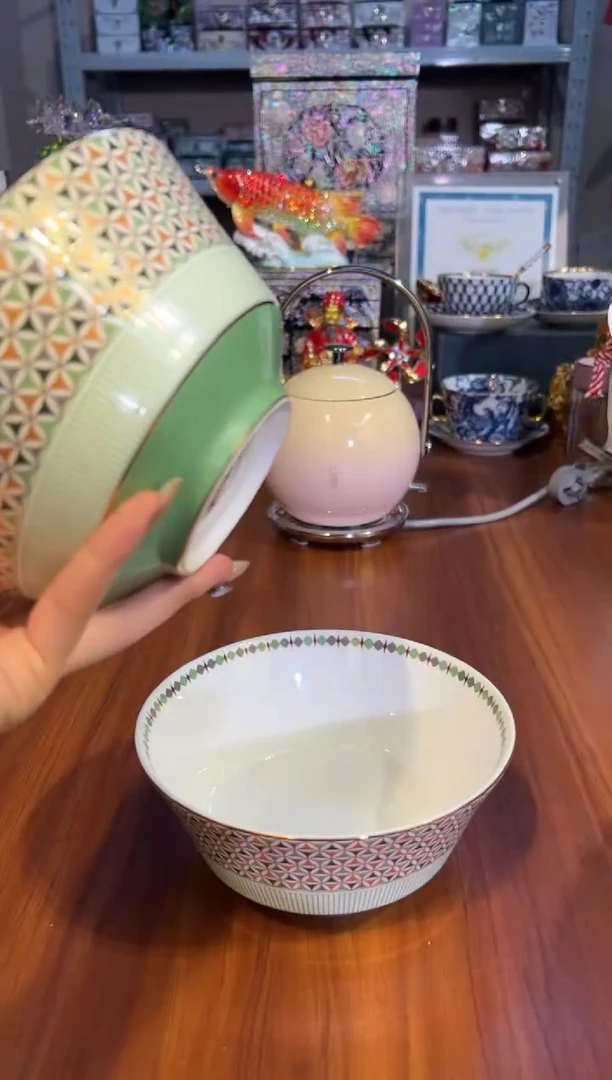 74歌剧院面碗套二（绿）