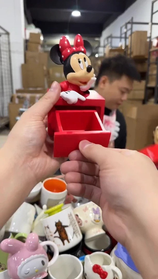 瓷片树脂原盒米妮抽屉首饰盒