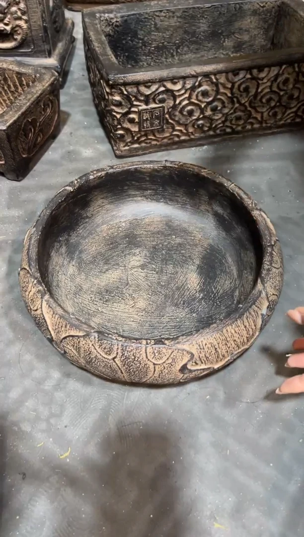 陶土【火山泥】荷韵盆