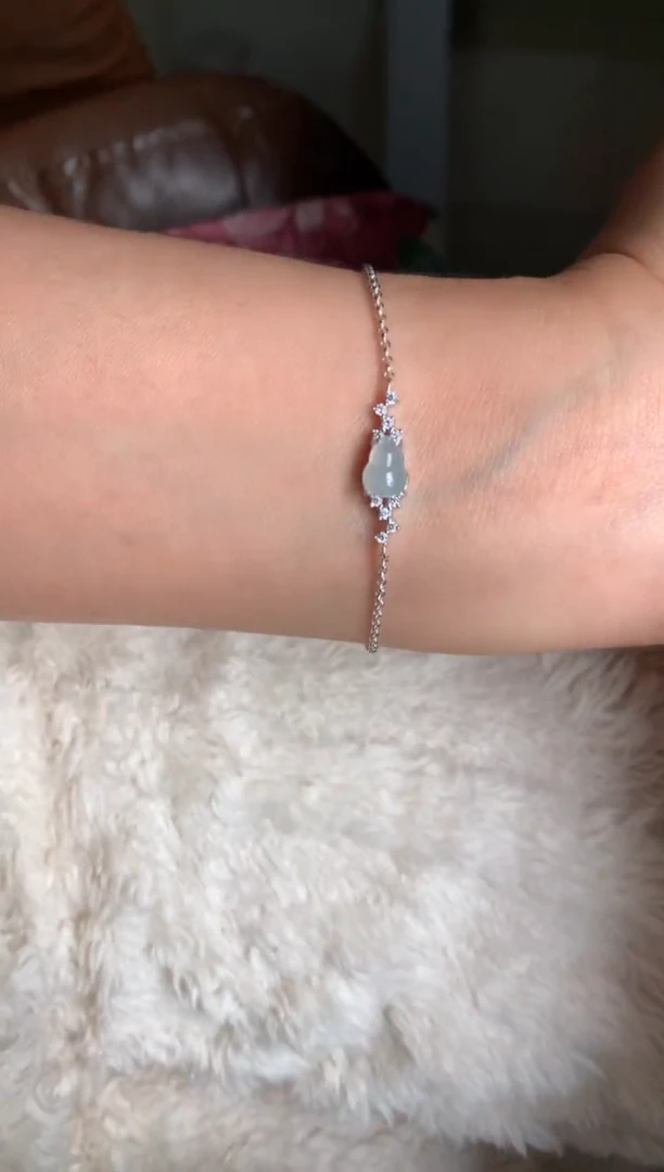 银S925镶嵌戒指翡翠手链