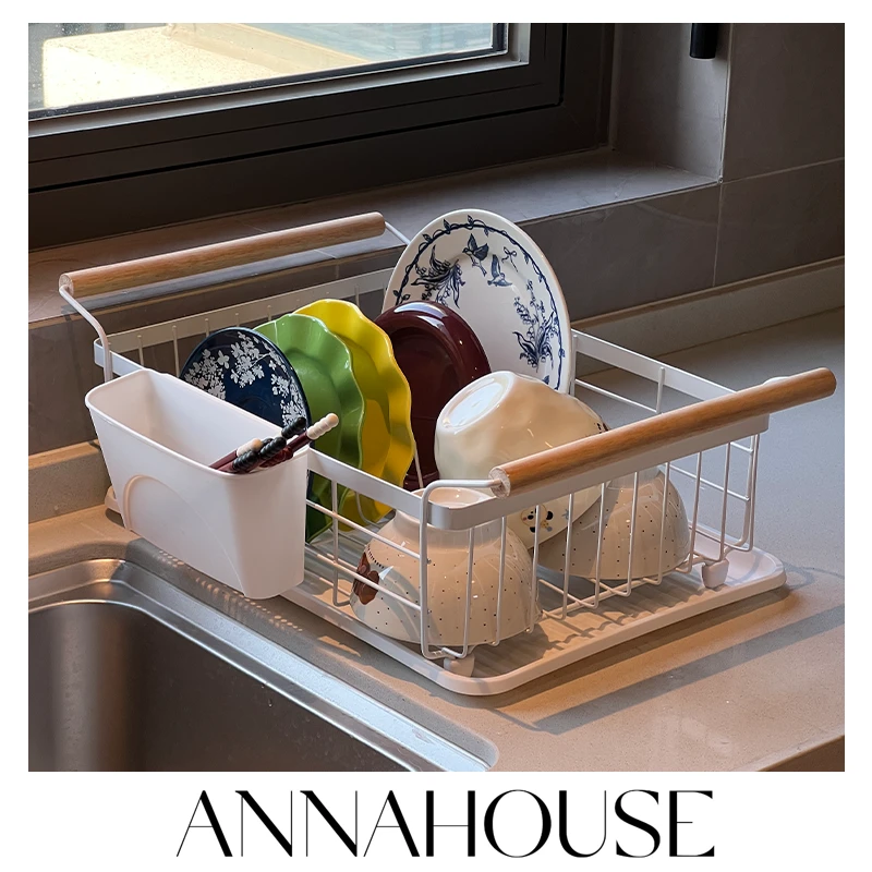 ANNAHOUSE小户型碗架筷子沥水架厨房餐具置物架碗碟收纳置物架AX