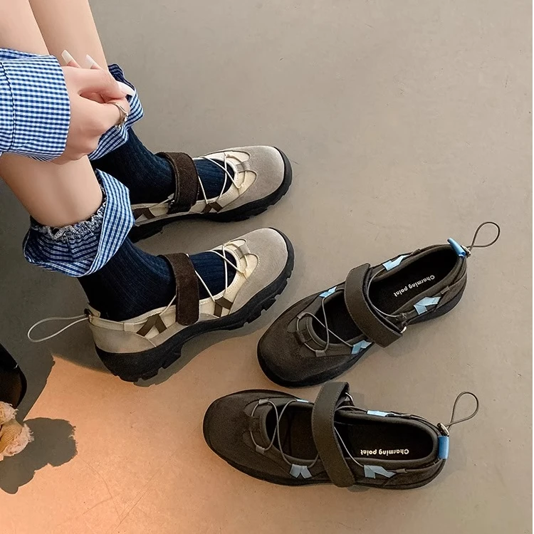 好物推荐~新款韩版复古百搭玛丽珍鞋女厚底单鞋休闲芭蕾运动鞋女