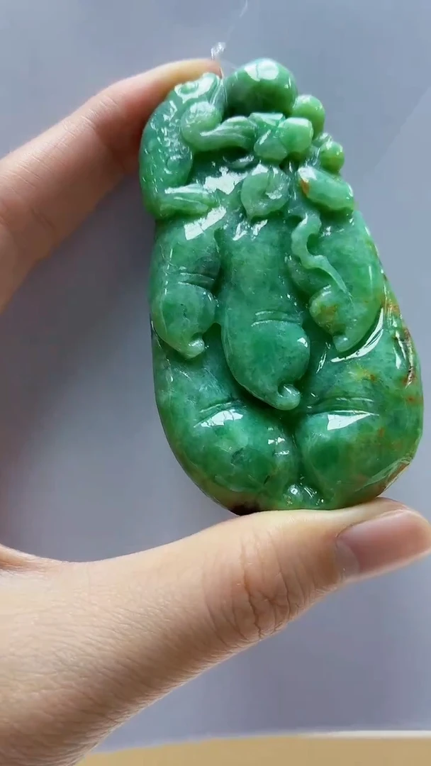 未镶嵌定制翡翠4688zm-毛货挂件瓜22