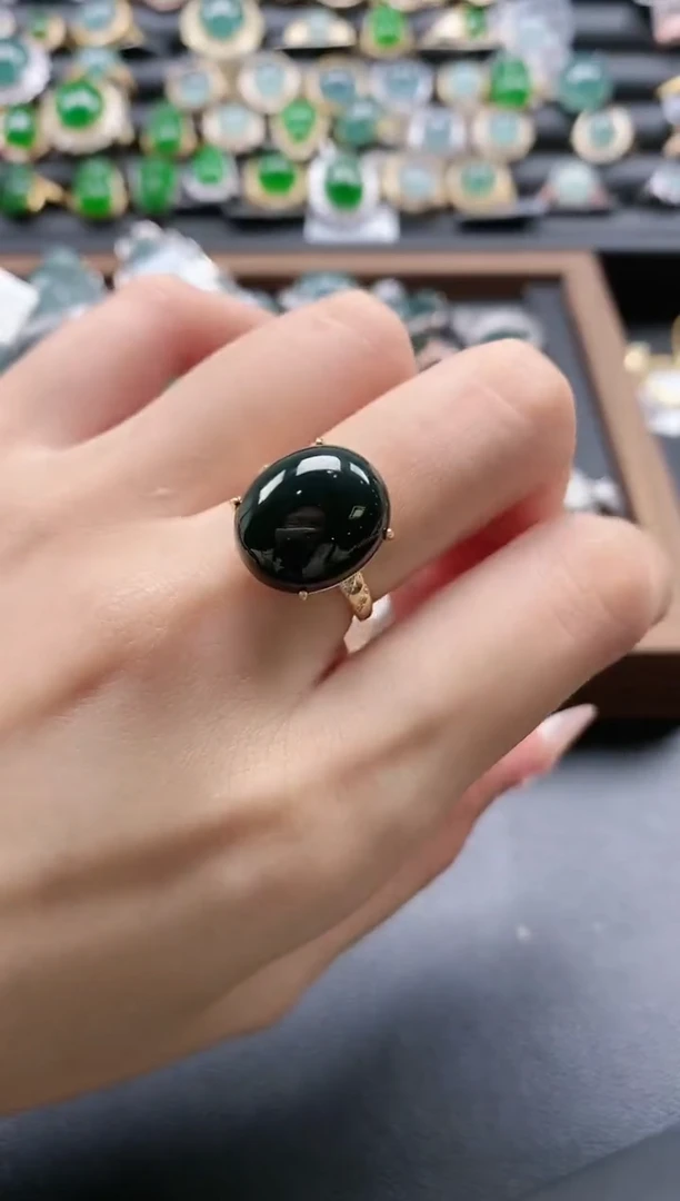 【闪购商品】翡翠戒指银S925镶嵌51151