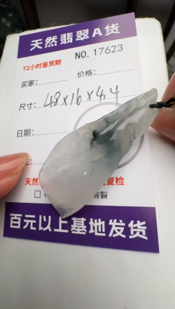 翡翠未镶嵌颈饰原石17623