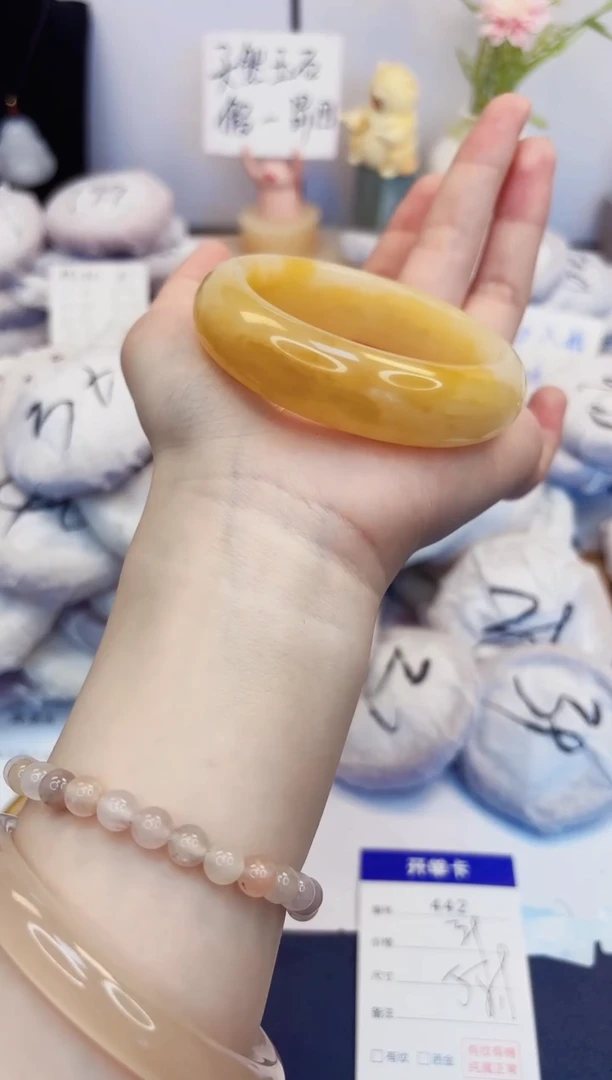 【闪购商品】石英质玉手镯未镶嵌442-财气镯-圈口55