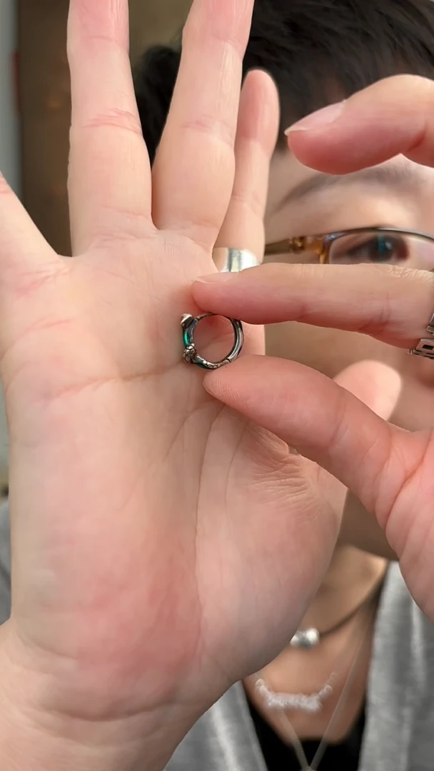 无925银纯银耳饰绿蛇13