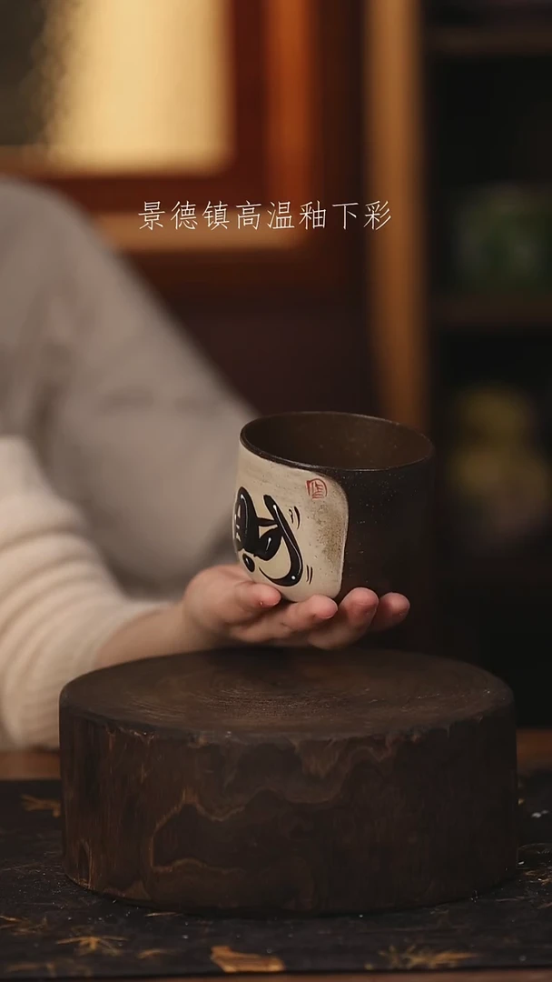 陶瓷景德镇高温釉下手绘陶瓷@L058@