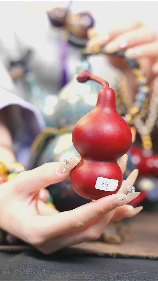 【闪购商品】XJ140大漆酒葫芦不包手串及旋转底座