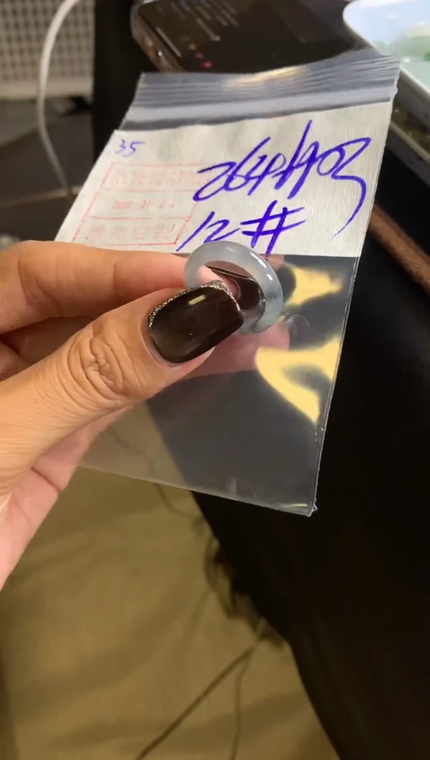 未镶嵌定制翡翠35戒圈12*274元毛货需精抛光发