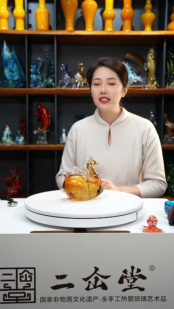 手工艺品琉璃小唐马