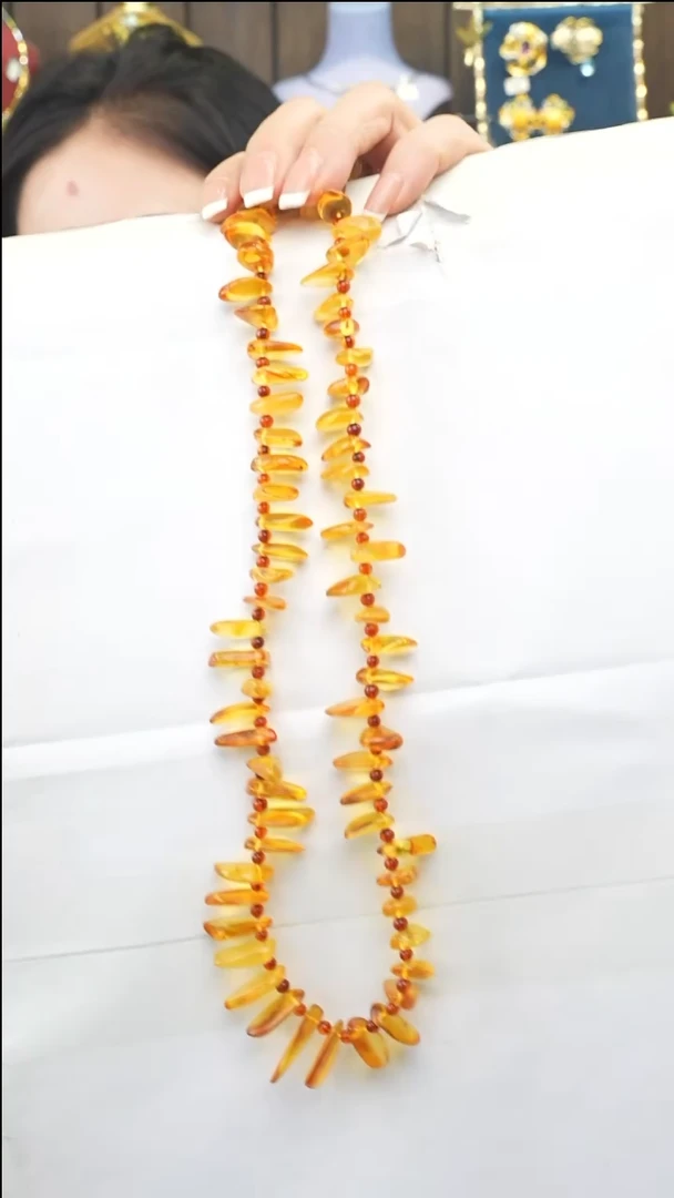 琥珀颈饰未镶嵌多样性发一