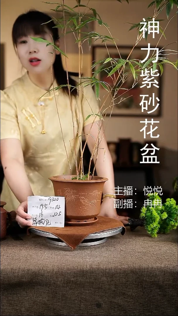 紫砂花盆花卉工艺9320+z
