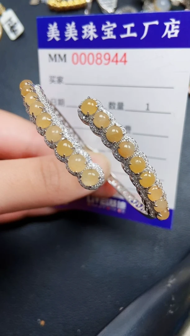 翡翠银S925镶嵌颈饰8944