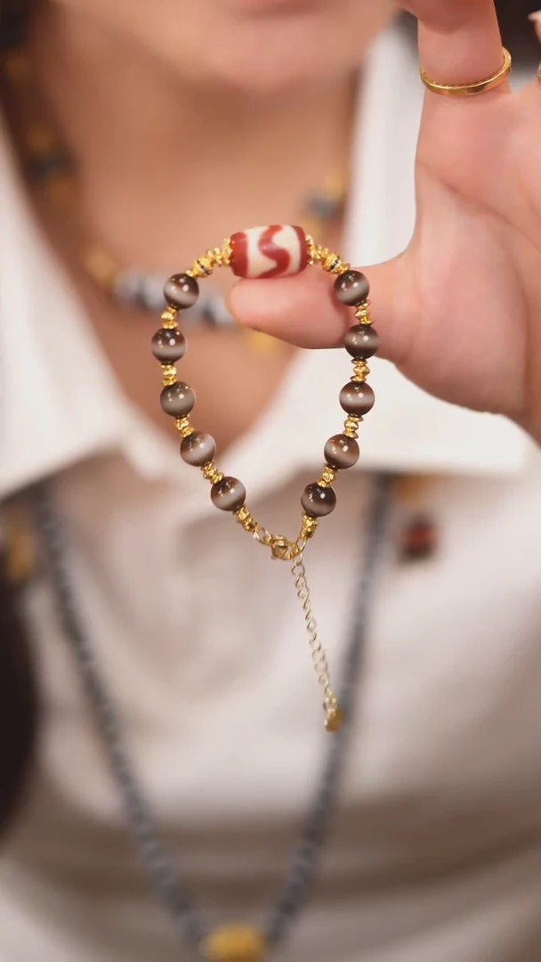 未镶嵌颈饰玛瑙/玉髓（覆膜）传世珠宝