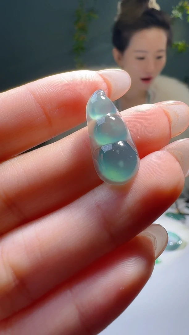 【闪购商品】翡翠颈饰未镶嵌天然A货翡翠多样性发1豆子