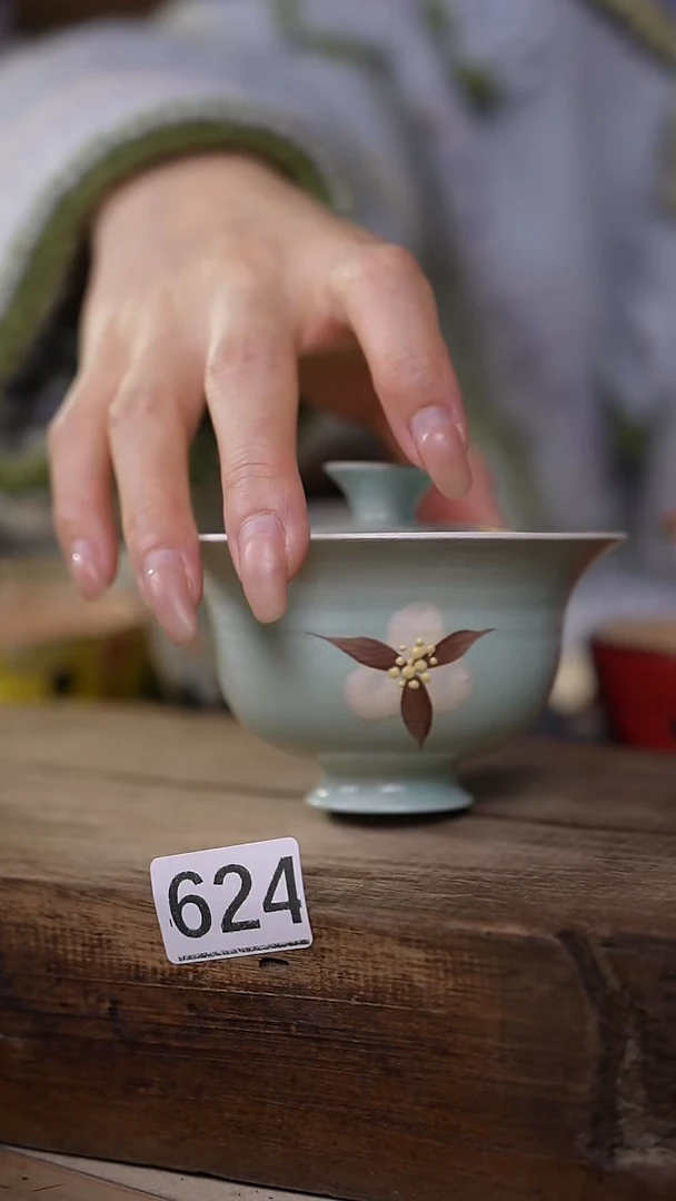 【闪购商品】瓷片木棉·盖碗/设计师 牧渔 款