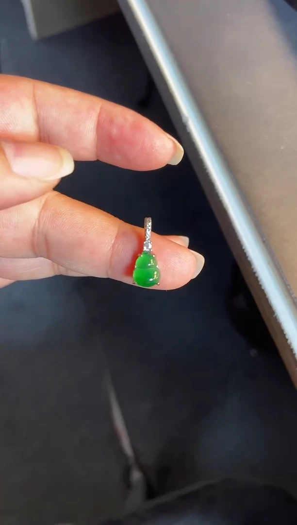 吊坠(不含链)银S925镶嵌翡翠1