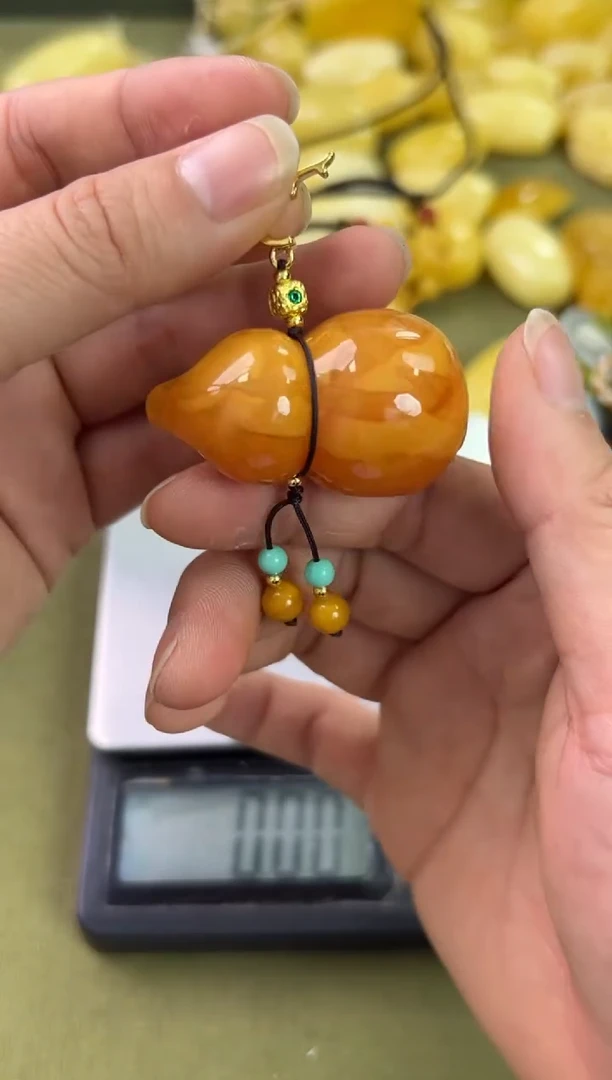 裸石琥珀未镶嵌琥珀蜜蜡吊坠