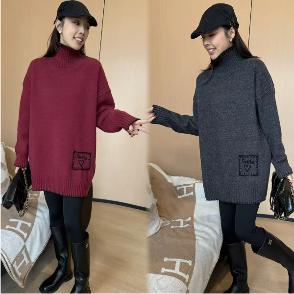 二姐的宝藏冬季新款休闲时尚气质高领长袖毛衣#24488