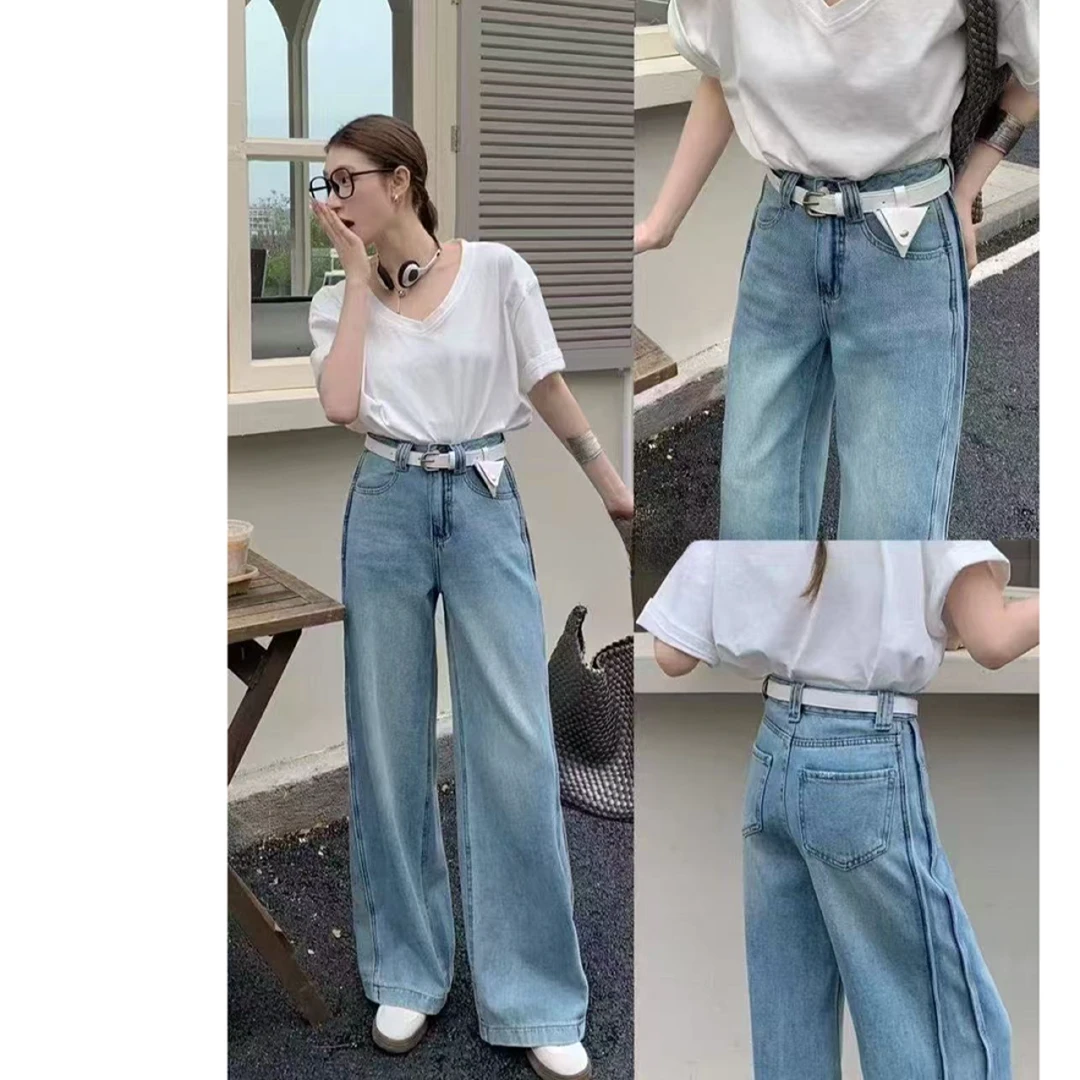 【锦衣服饰】QQ 91114设计感双线显瘦直筒长裤