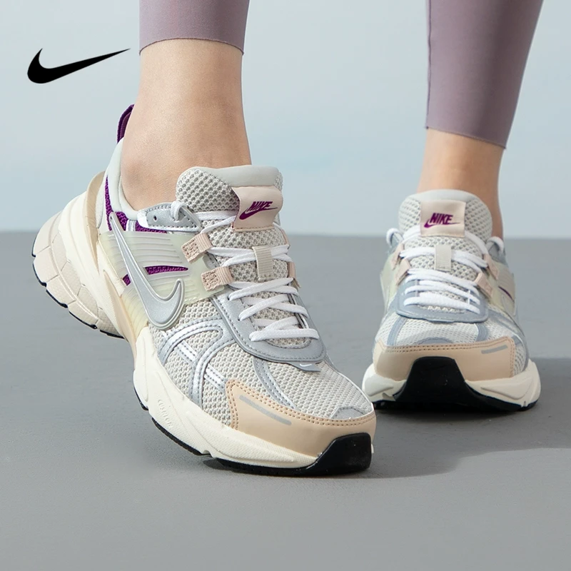 NIKE/耐克女V2K 2025春季新款厚底休闲鞋复古跑步透气减震运动鞋