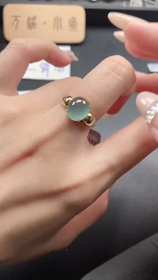 银S925镶嵌戒指翡翠5111