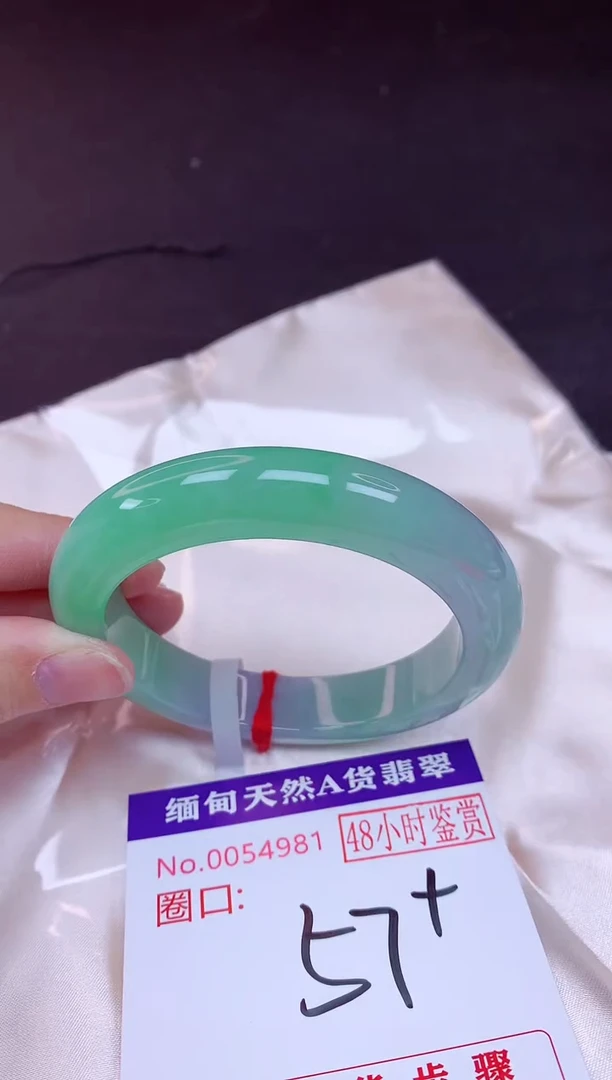 未镶嵌手镯翡翠57（48小时鉴赏期 ）