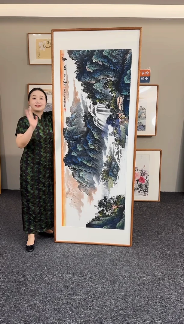 国画宝地生金210*80手绘作品