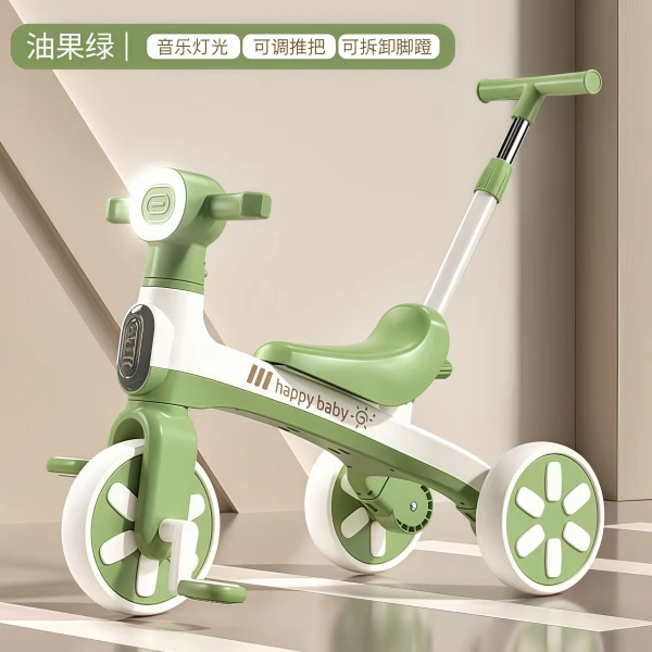 西藏包邮,拉萨发货。脚踏三轮车,儿童多功能溜溜车带灯光音乐可坐。