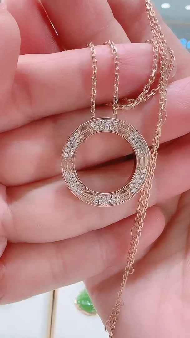 【闪购商品】钻石套链18K金镶嵌套链