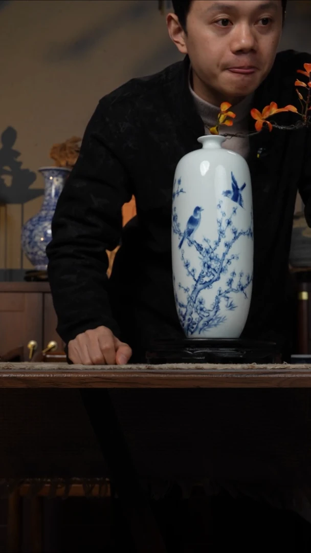 摆件陶WN景德镇问泥旗舰店陶瓷花瓶摆件3