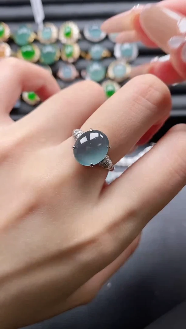 【闪购商品】翡翠戒指银S925镶嵌51151